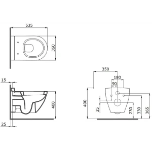 Унитаз подвесной Bocchi Taormina Arch 1012-001-0129